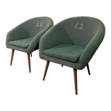 Armchairs from brussels expo, 1960s, set of 2