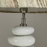 Cracked pebble lamp by François Châtain with its original lampshade, France 1970s