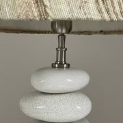 Cracked pebble lamp by François Châtain with its original lampshade, France 1970s