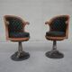 Paire de chaises de bureau pivotantes antiques 'Captain’s'