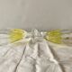 Lot de 4 verres - flûtes à champagne VMC Reims Arlequin - décor jaune