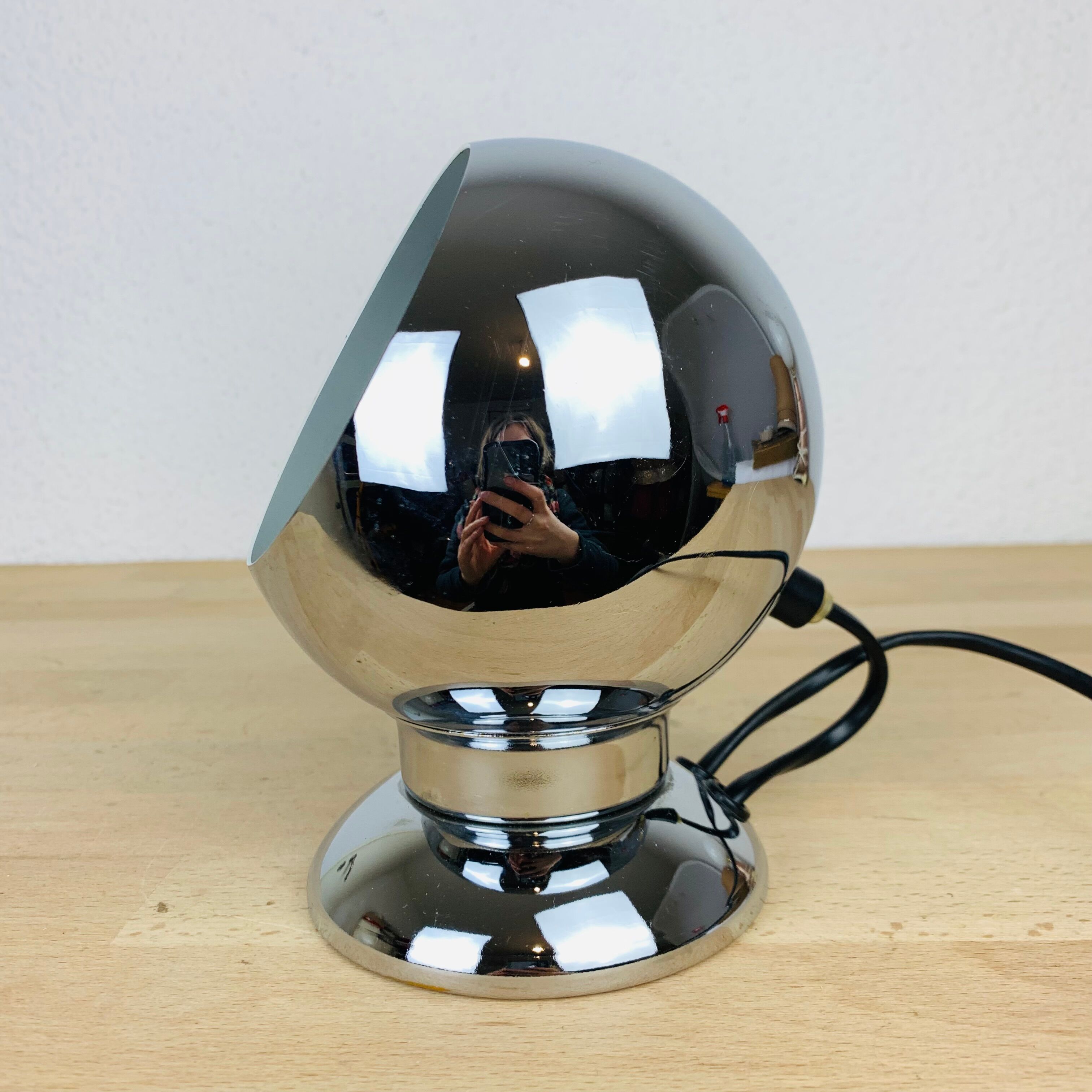 Eyeball spot lamp chrome 70s space age