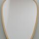 Vintage ovoid mirror with gold and black edges - 1960s