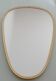 Vintage ovoid mirror with gold and black edges - 1960s