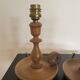 Pair of turned wooden lamp bases from the 60s