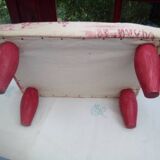 Pouf, footstool toile de jouy