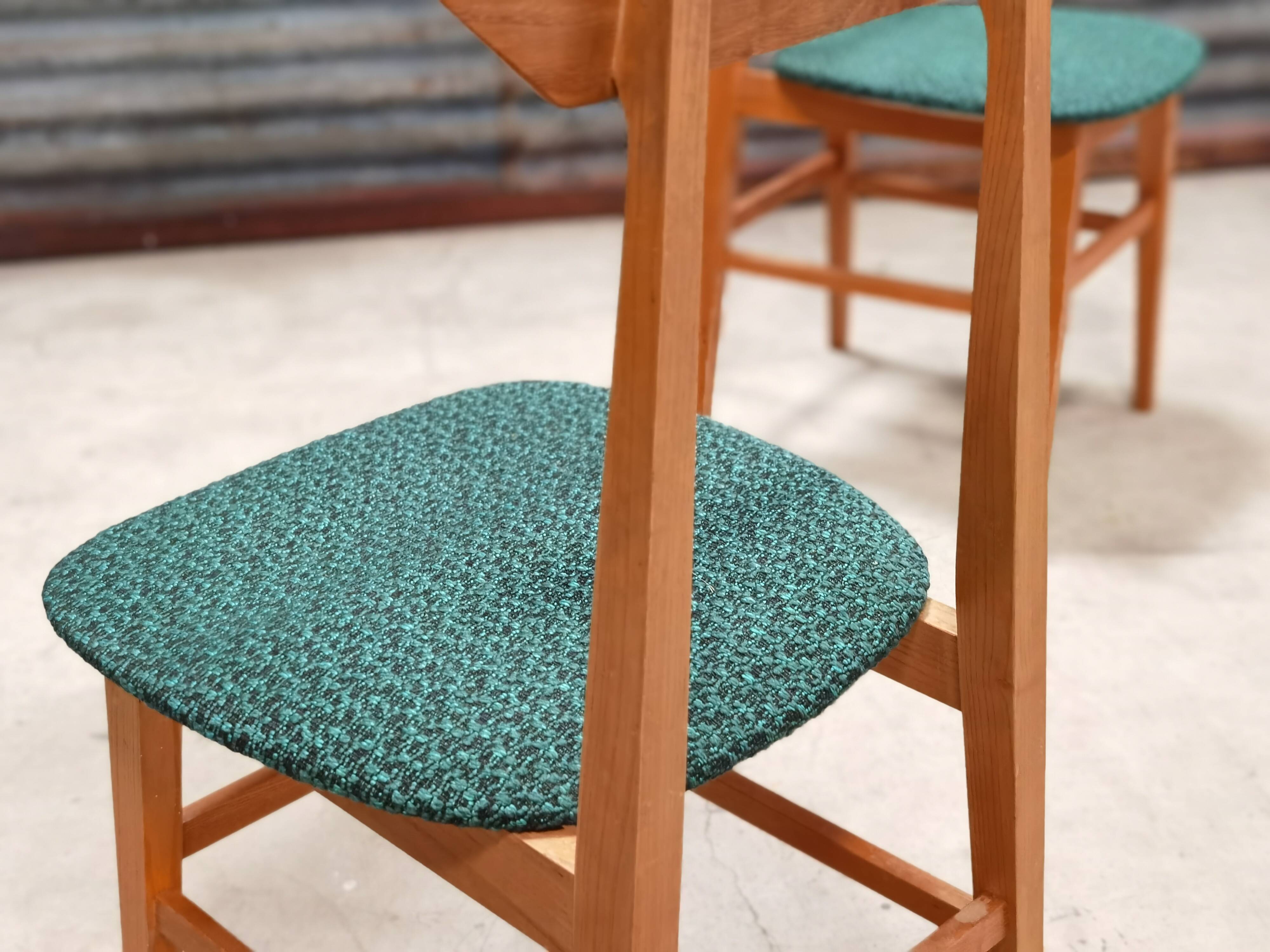 Set of 4 Chairs Drevotex Emerald Green