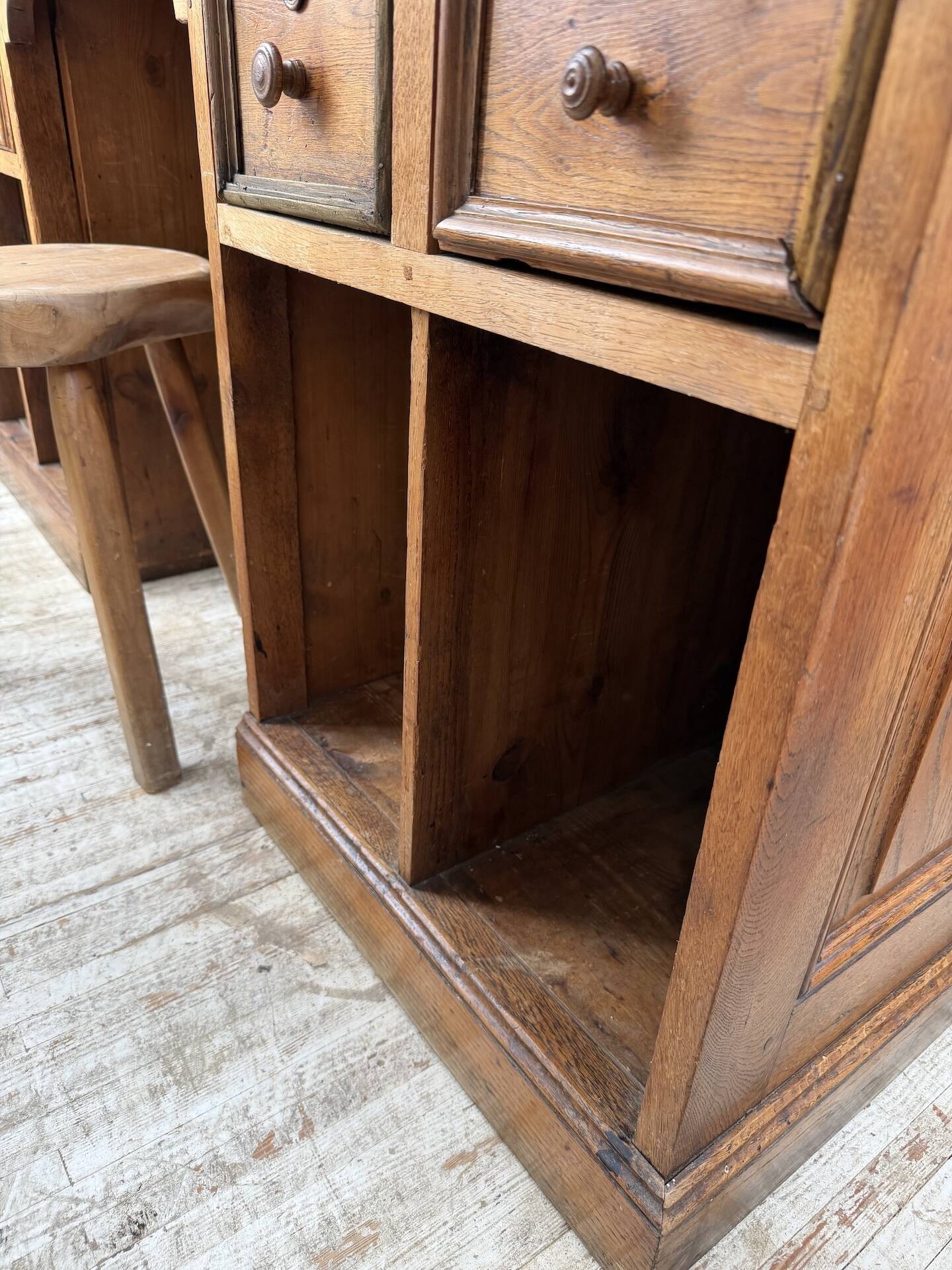 Counter or desk in oak from the 1950s.