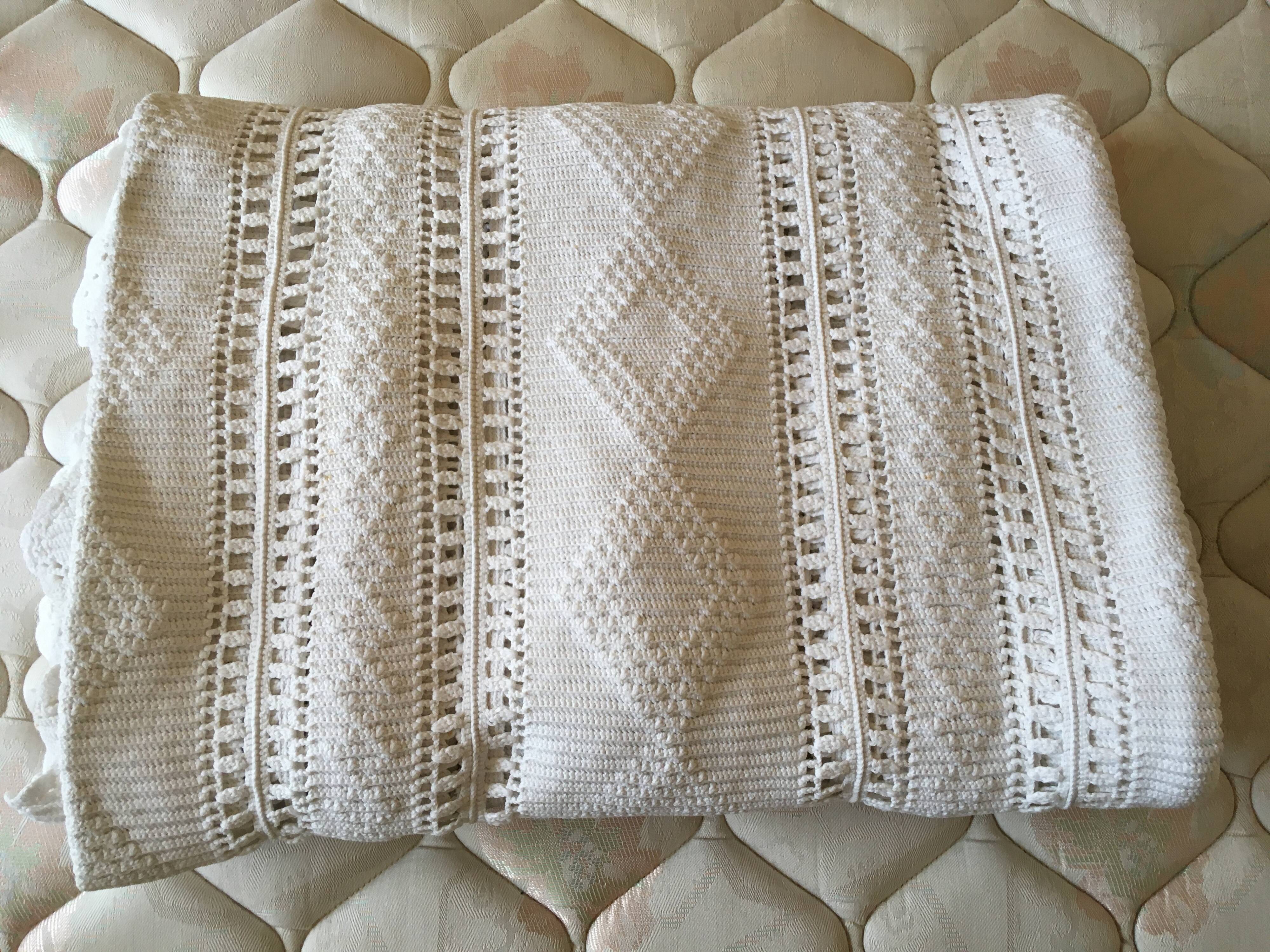 Handmade Crochet Diamond Blanket