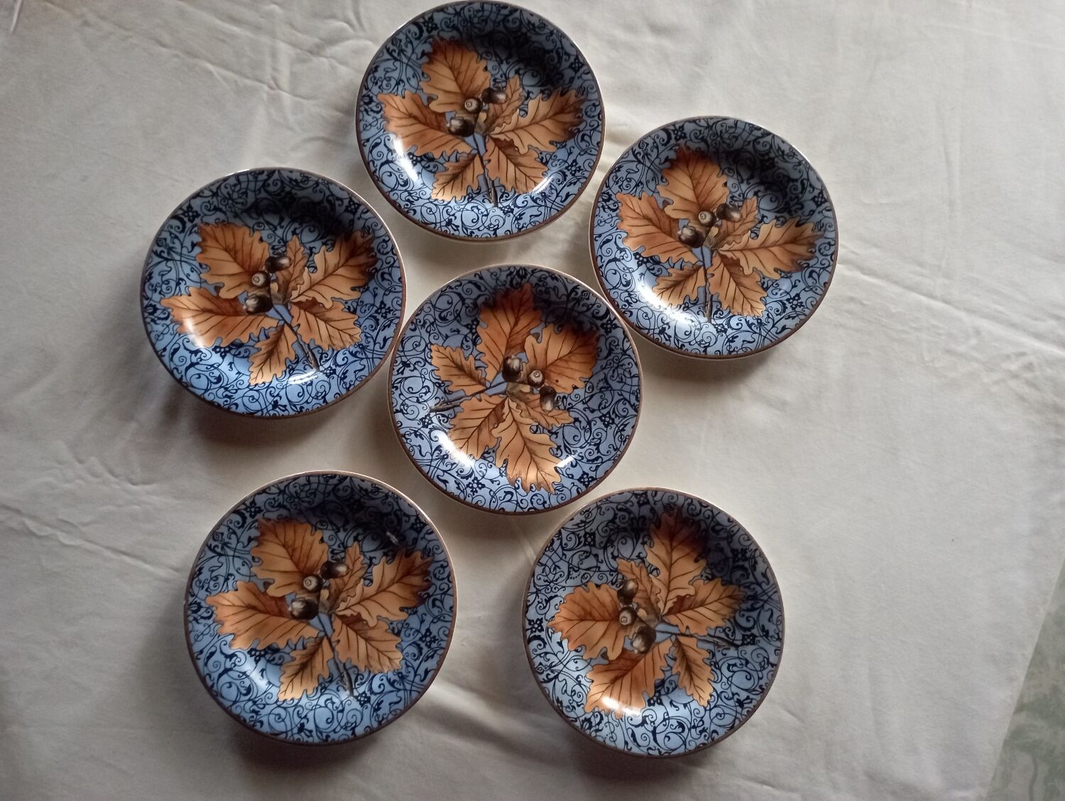 6 assiettes à dessert Gien