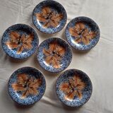 6 assiettes à dessert Gien