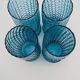 lot 4 glasses to orangeade vintage blues