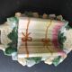 Vintage French asparagus serving tray in Majolica