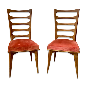Chairs 1950 in mahogany