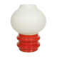 Vintage lamp in red & opaline ceramic, Germany 1960s