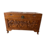 Large chinese chest, carved camphor wood. 1st half of the XXth century