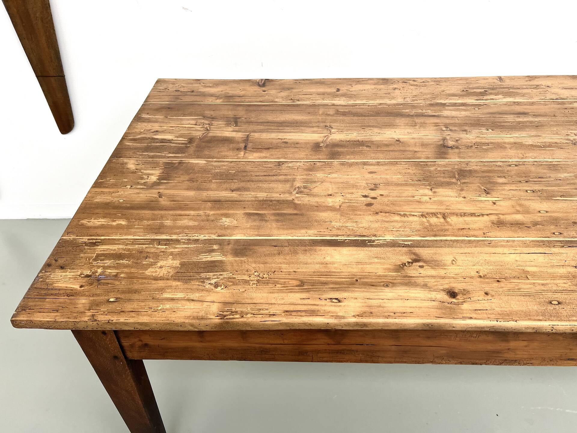 Table de ferme en pin, années 50