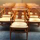 10 chaises françaises d'époque Directoire.