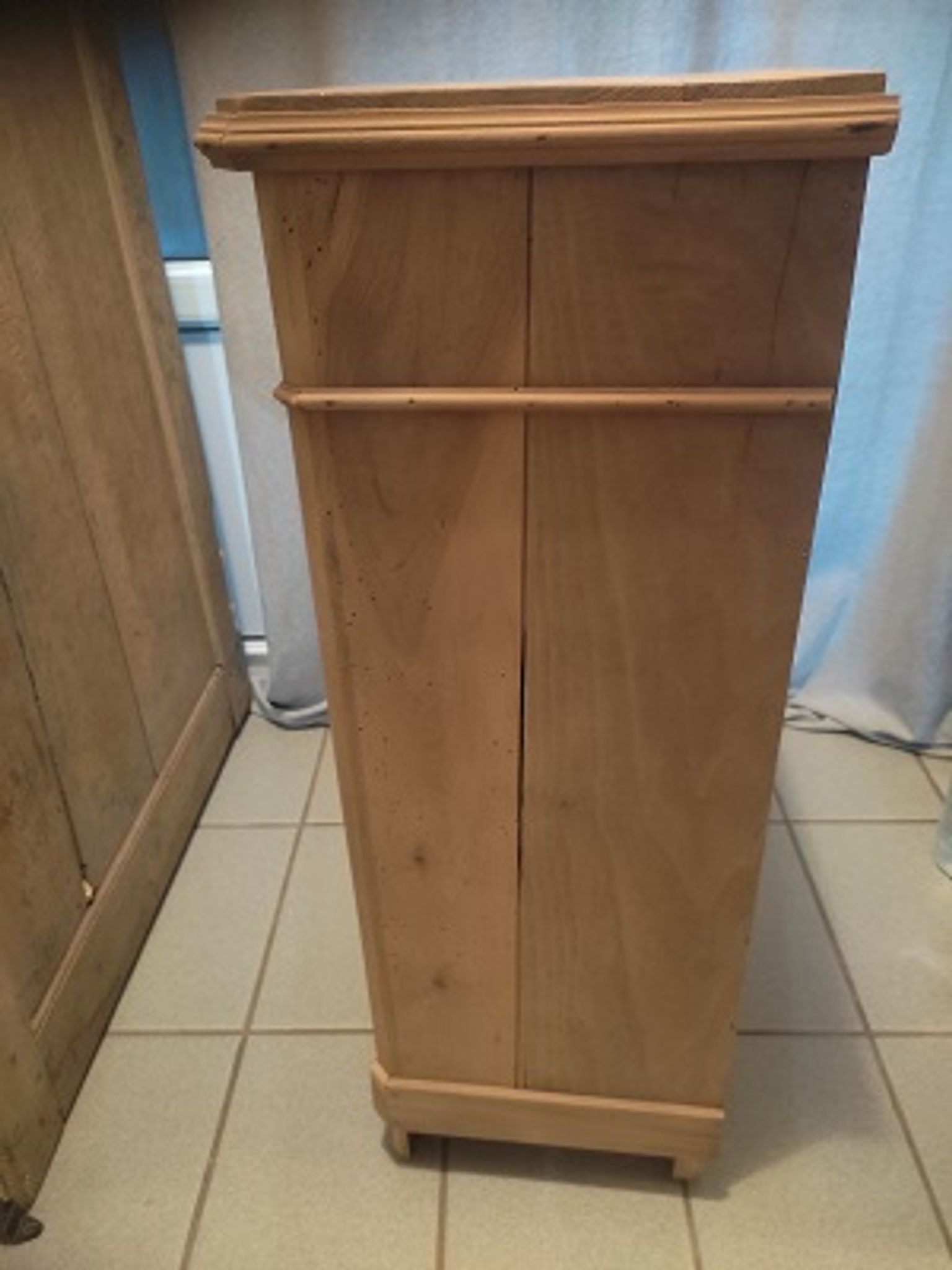 Bedside table solid wood furniture drawer blue