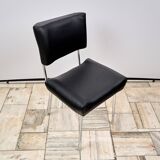 Vintage Leather Chair with Chrome Legs, 1970s, Czechoslovakia