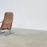 Fauteuil en rotin tressé Dirk van Sliedrecht 514C pour Gebroeders Jonkers Noordwolde