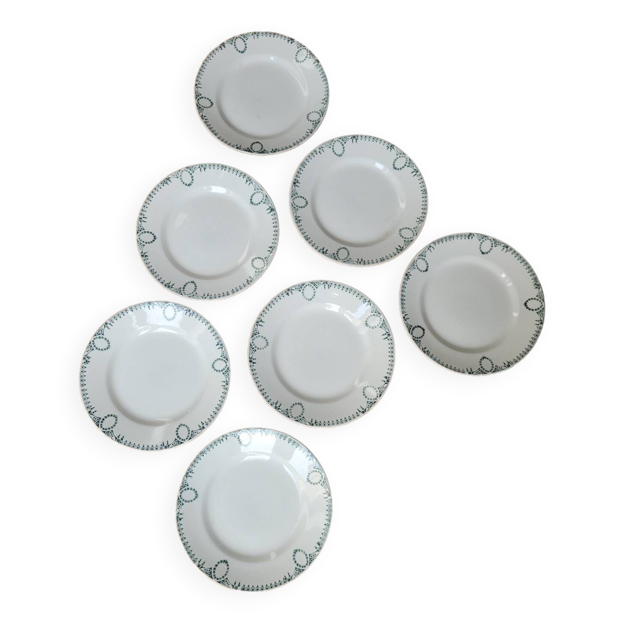 Set of 7 dessert plates n°418 Ceranord