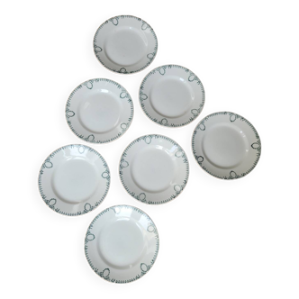 Set of 7 dessert plates n°418 Ceranord