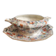 Vintage French serving sauce boat from La Tallec, Limoges, with colourful floral decoration