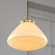 Mid-Century Modern Italian Yellow Glass and Brass Pendant Lamp, 1960s