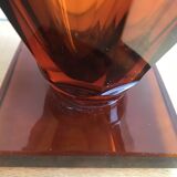 vase art déco verre ocre