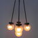 Suspension art déco avec 5 sphères sur 5 tiges