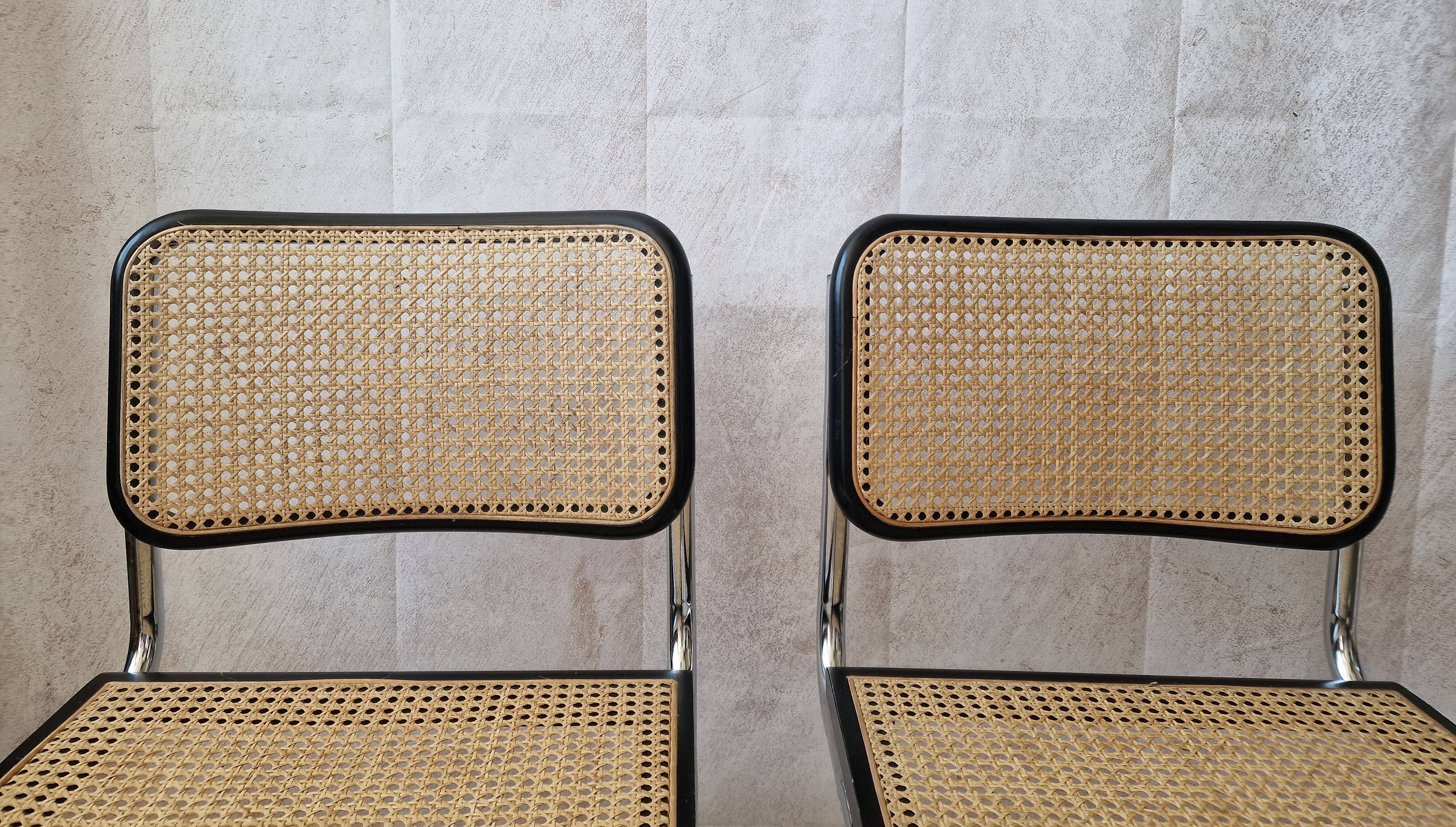 Paire de chaises Marcel Breuer Cesca B32