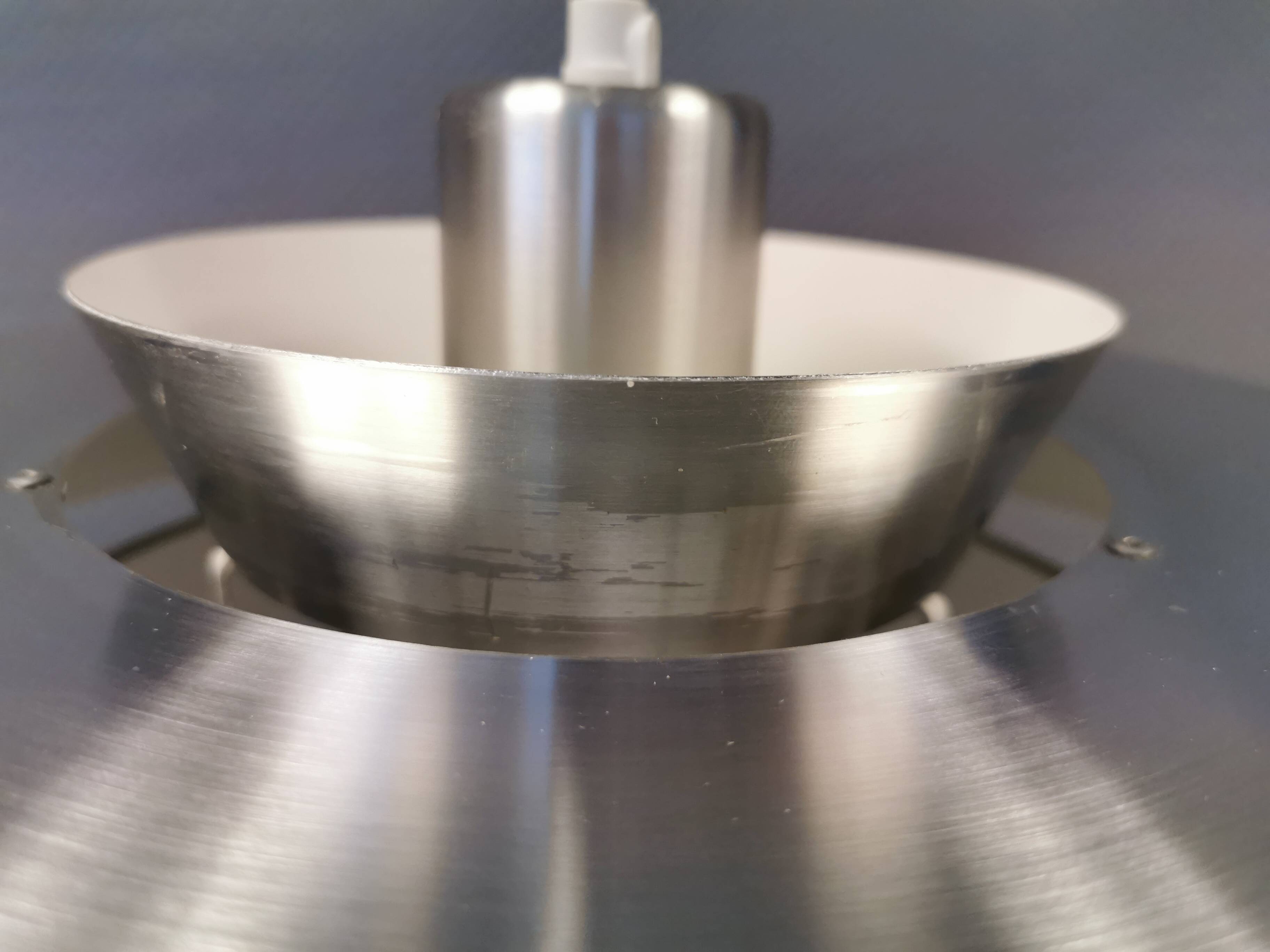 Jo Hammerborg hanging lamp in aluminium designed in 1963. Model Nova