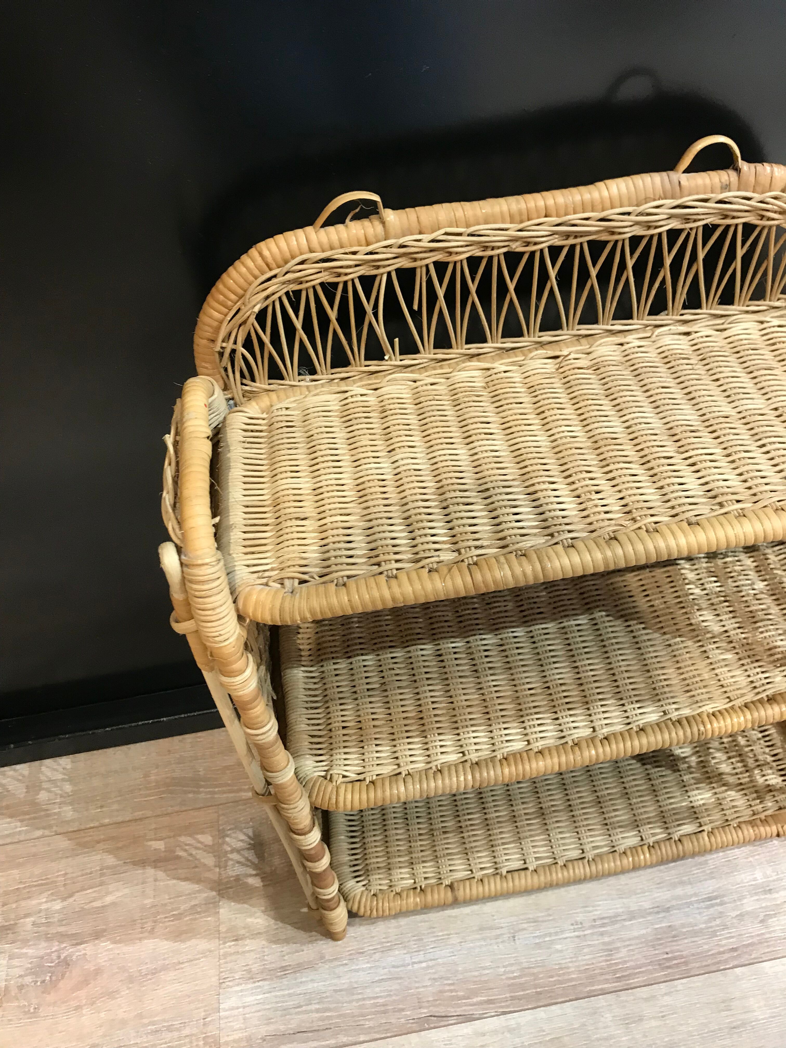 Rattan shelf