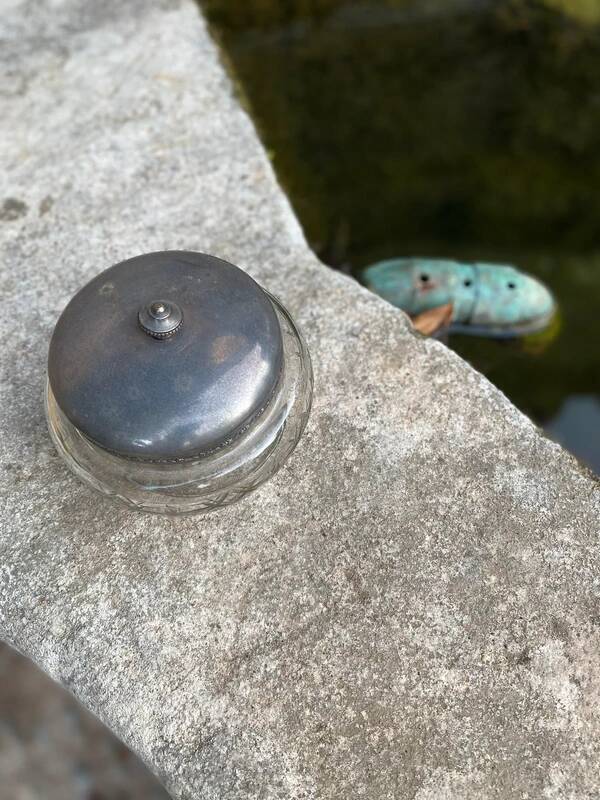 Bonbonnière cristal et argent