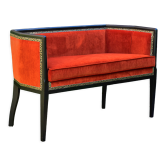 Orange art-deco sofa