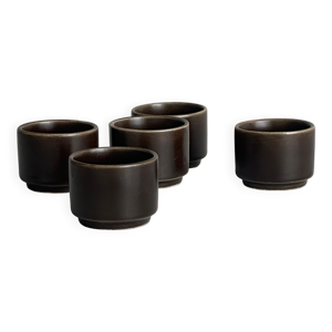 Lot de 5 coquetiers en - brun