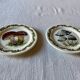 Pair of earthenware bread plates from Gien "Chanterelle"