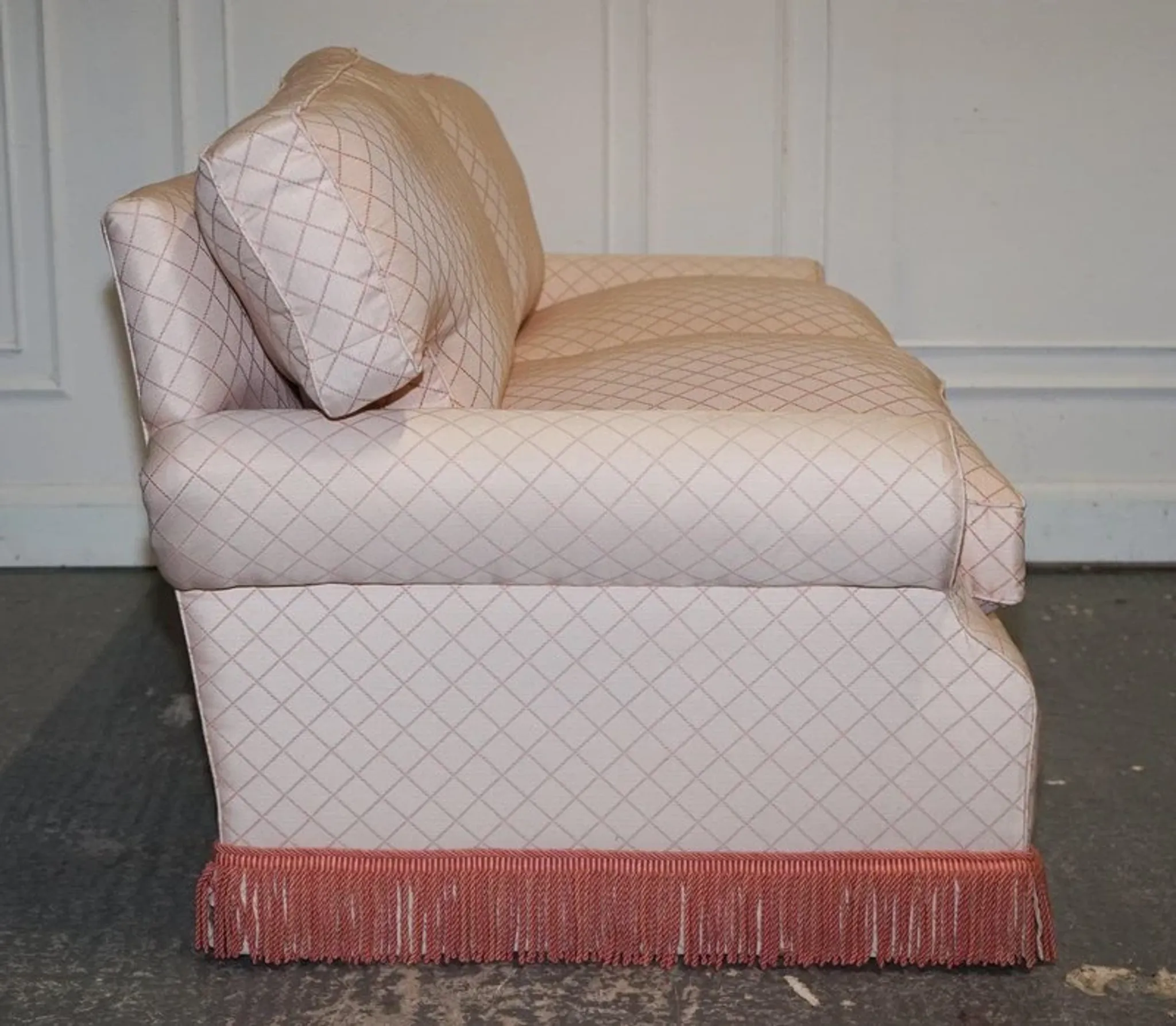 Two-Seater Sofa from Country House with Cushioned Pillows, England