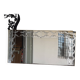 Grand miroir ancien dore circa 1950 verre biseaute cisele grave mirror mag