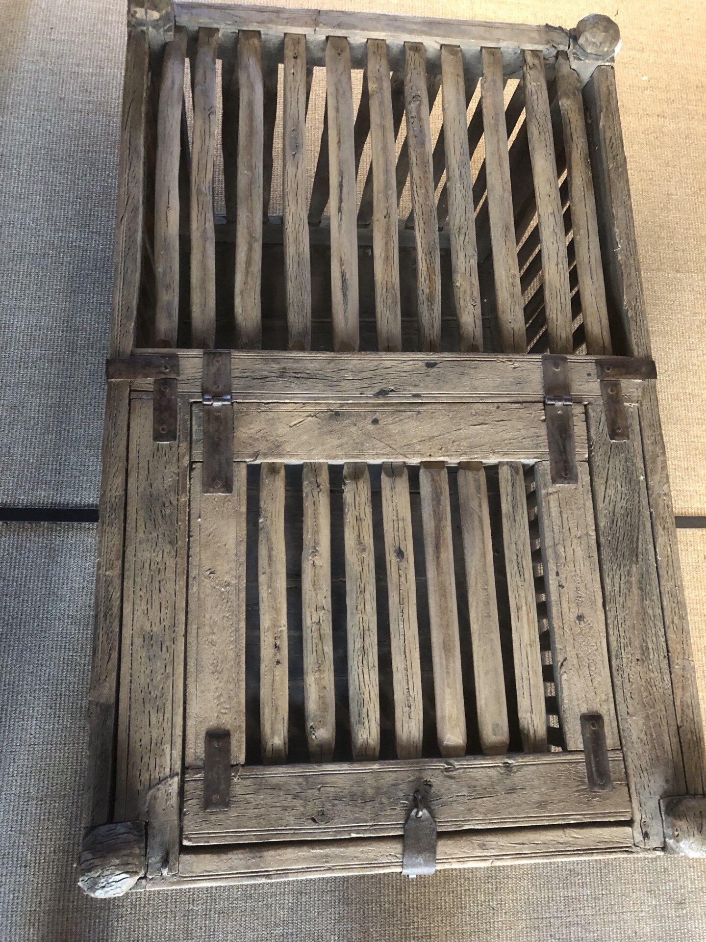 Table Cage with bars Indian bamboo