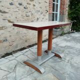 Bistro table and 3 Baumann chairs