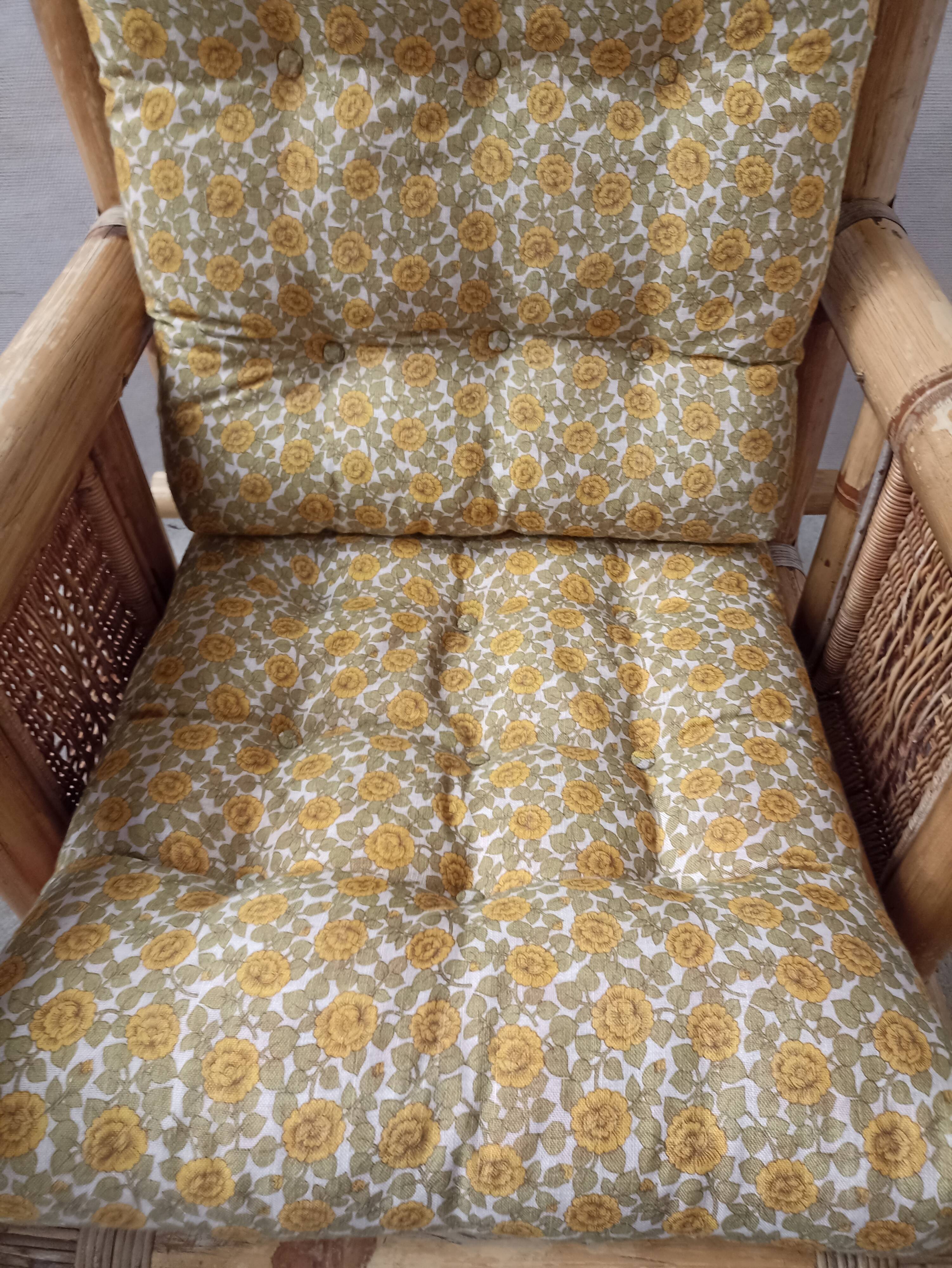 Cube bamboo armchair