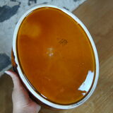 Vintage yellow enamelled rabbit terrine