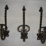 wrought iron patère circa 1970