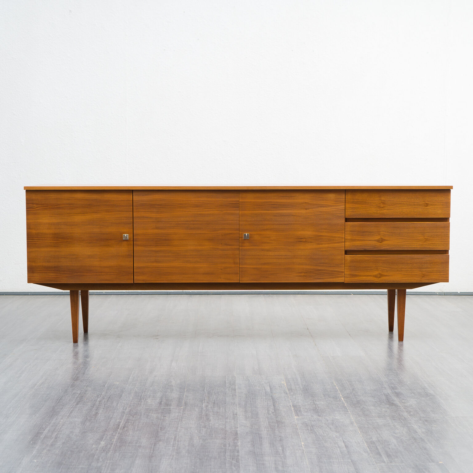 60s walnut sideboard, restored, 200cm
