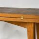 Table de bridge a systeme 1960 chêne clair tissu vert