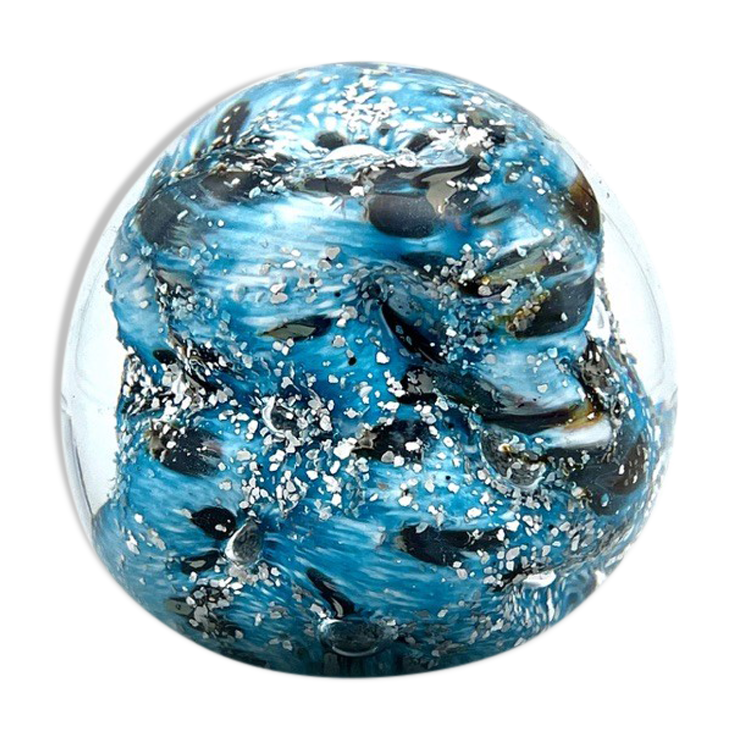 Presse papier en verre soufflé par Michèle Luzoro - vintage (1996)