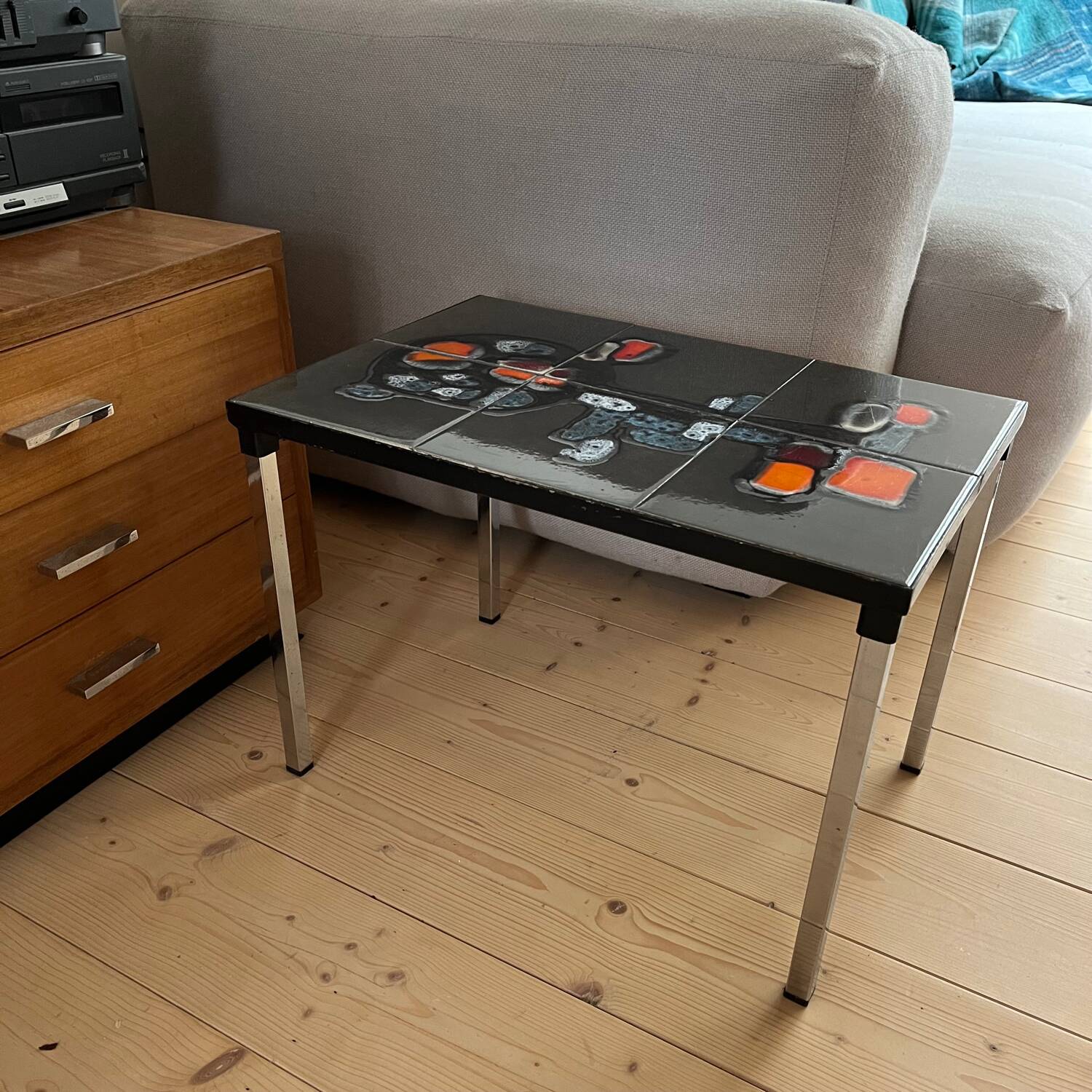 Belarti attribution side table - with tiles - 1960/70's