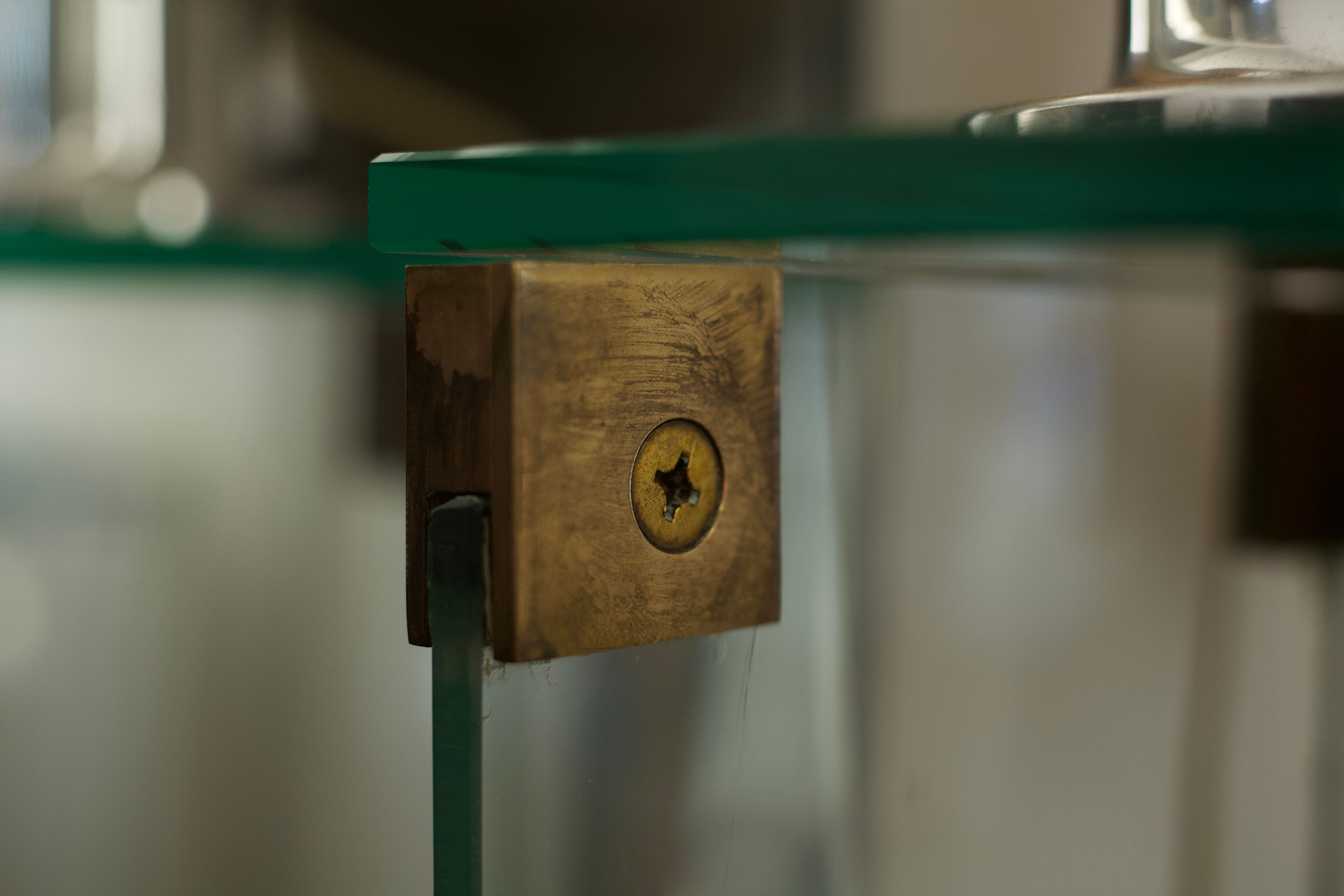 Console glass and bronze, France, 60 years